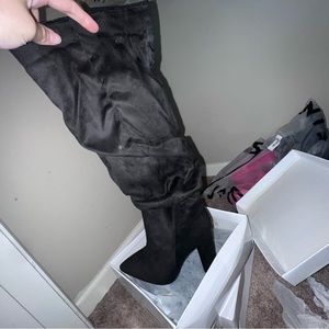 Brand new never used high top heel boots